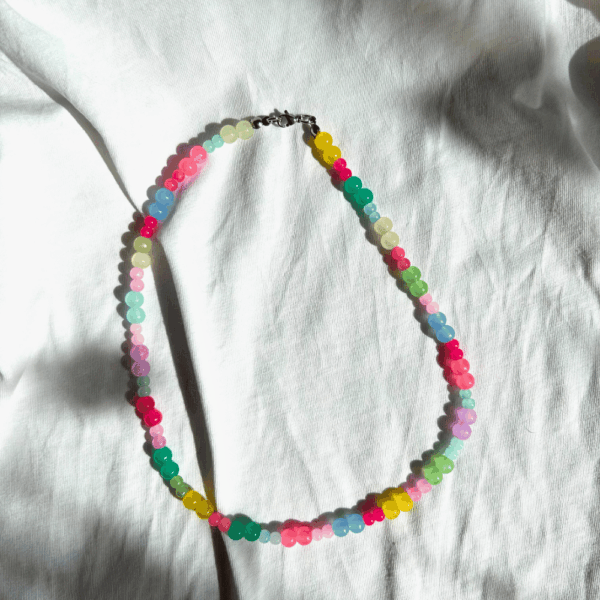 Naszyjnik szklany PASTELE 6mm + 4mm OTOK