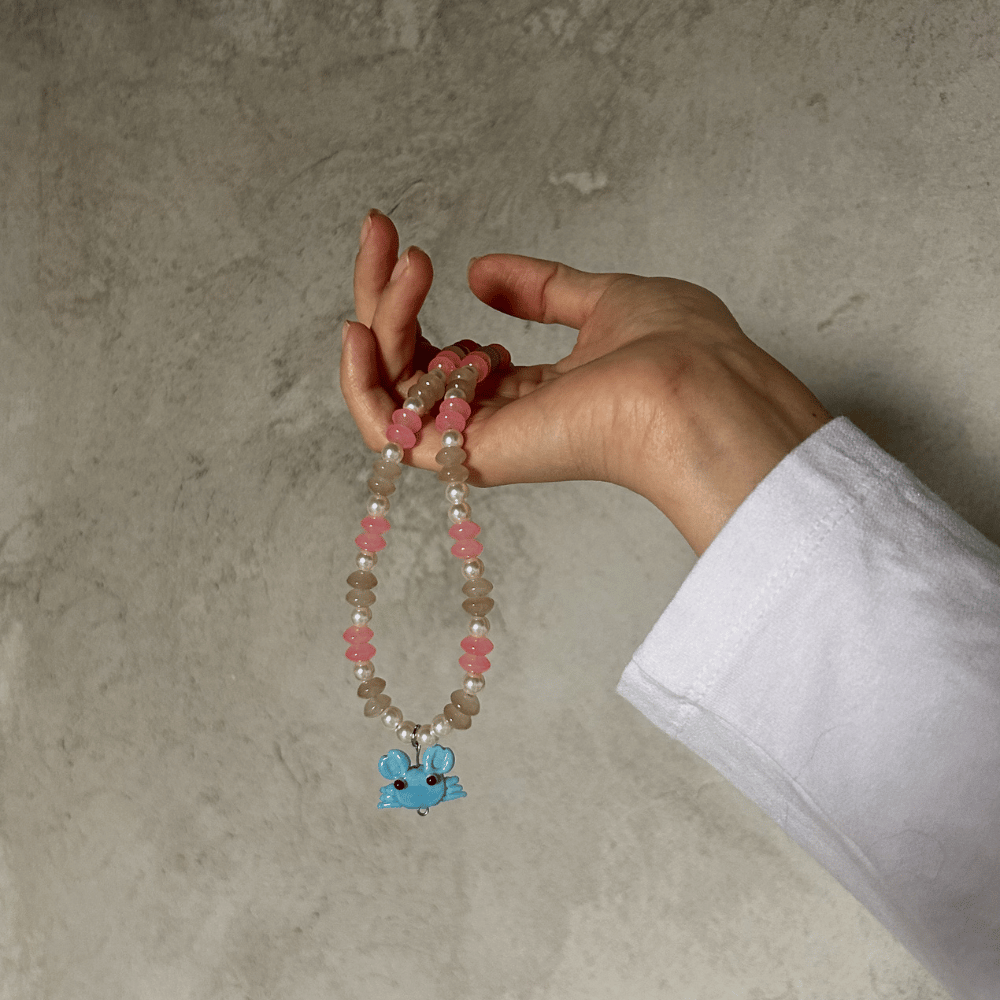 Szklany naszyjnik z homarem ze szkła lampwork - obrazek 5