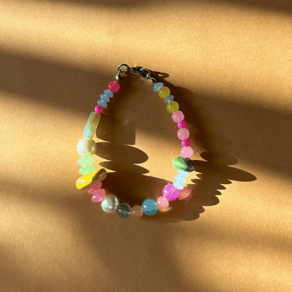 Bransoletka - pastele - szkło, ceramika