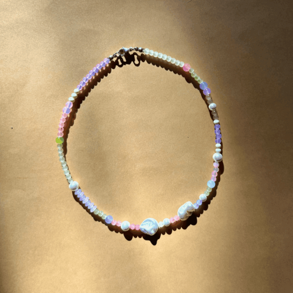 Naszyjnik z perłami seashell - pastelowy