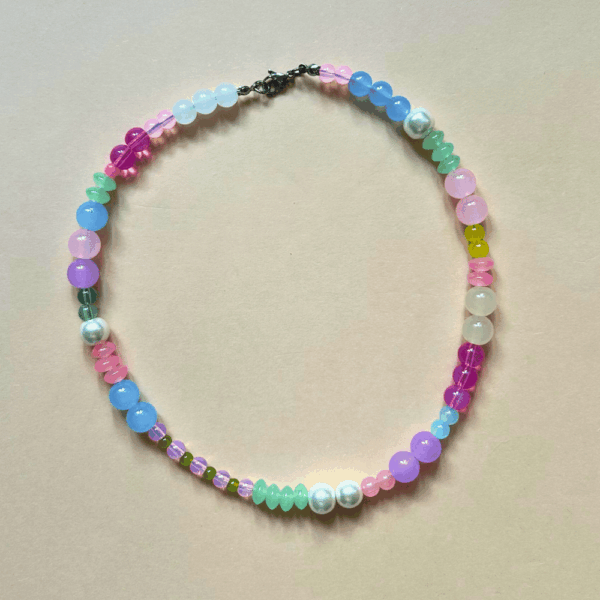 Naszyjnik szklany - pastele, szkło, szklane perły